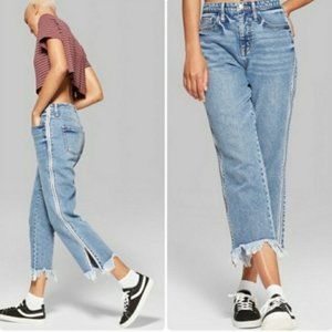 NWT Wild Fable High Rise Zipper Fray Jeans 6R